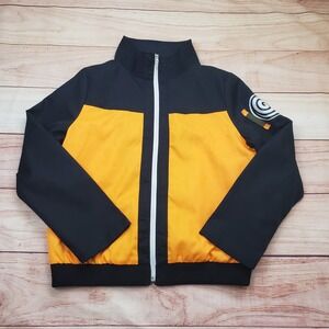Naruto Shippuden Track Jacket Mens XL Style Orange Black Uzumaki Swirl 31575